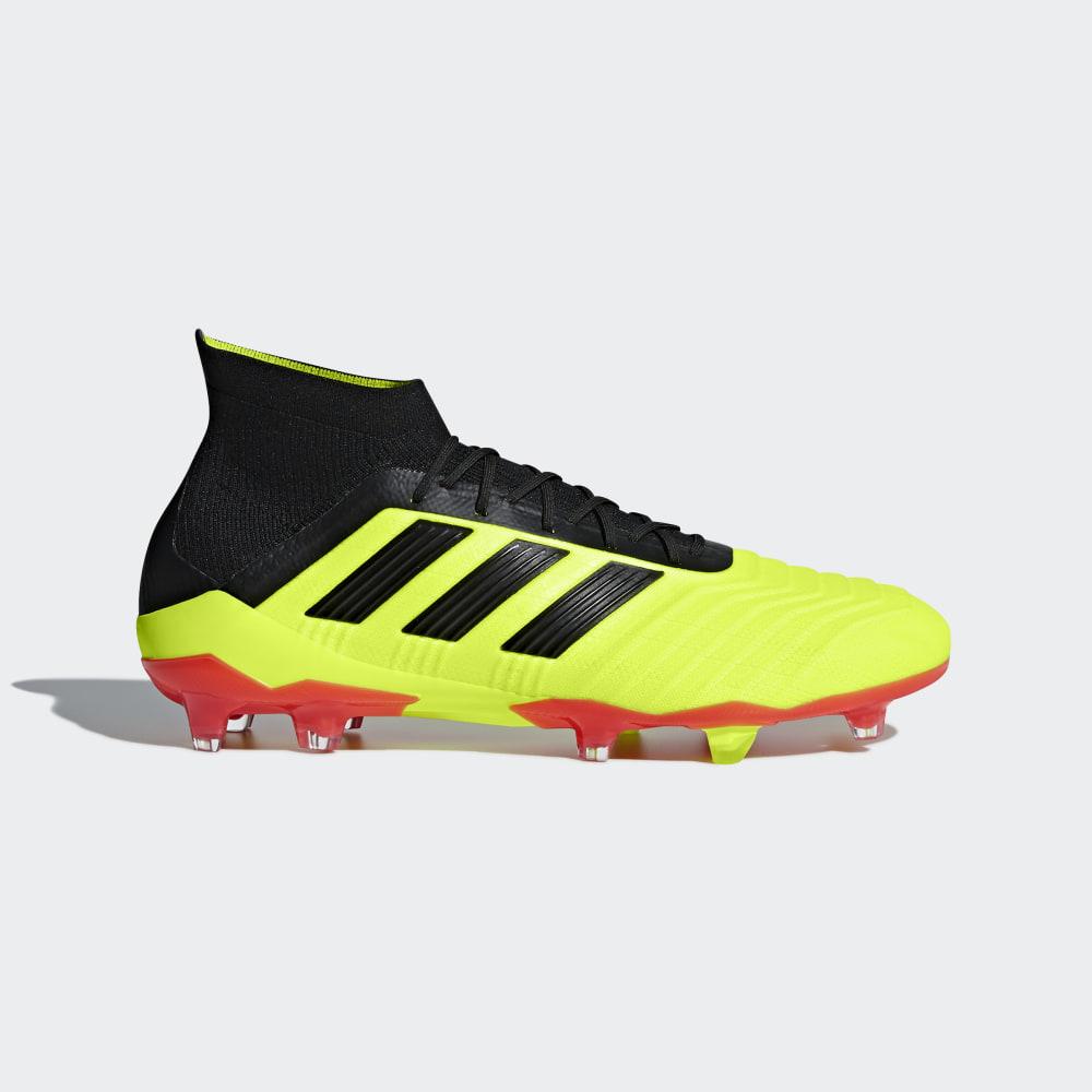 Ghete Fotbal Adidas Predator 18.1 Firm Ground Barbati Romania - Galbeni/Negrii/Rosii DB2037